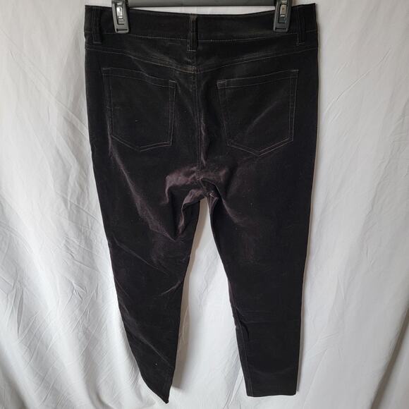 CAbi Black Velvet Velour High Waisted Stretchy Gala 4037 Skinny Jeans Size 8 - Picture 9 of 9
